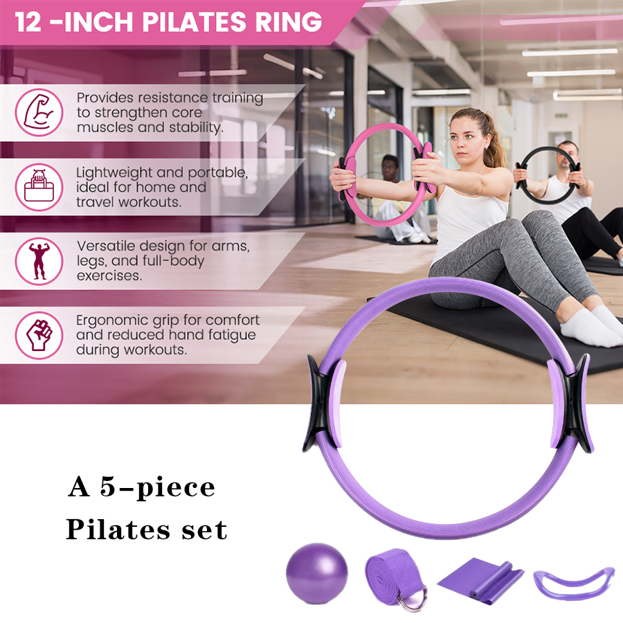 カスタマイズロゴ入り レディース5点ピラティスエッセンシャル - Pilates Yoga For Weight Loss のレビューと価格