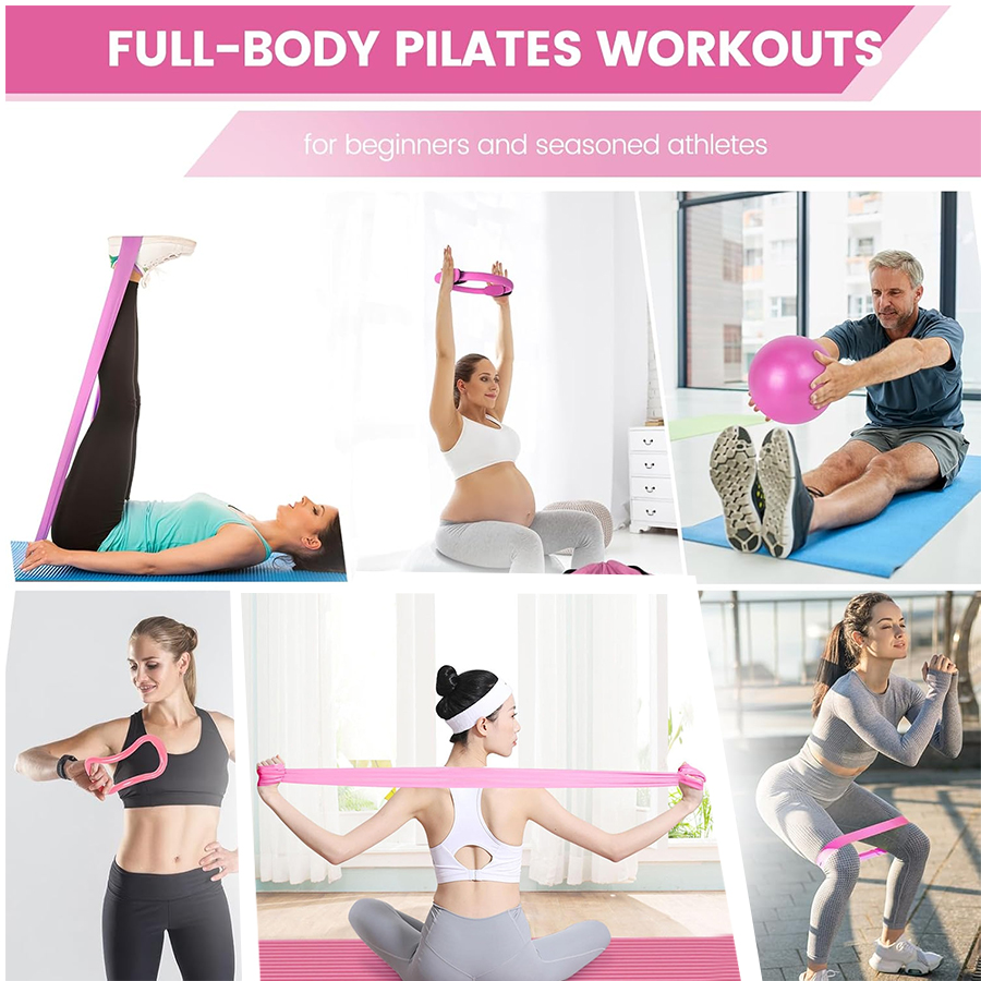 カスタマイズロゴ入り レディース5点ピラティスエッセンシャル - Pilates Yoga For Weight Loss のレビューと価格